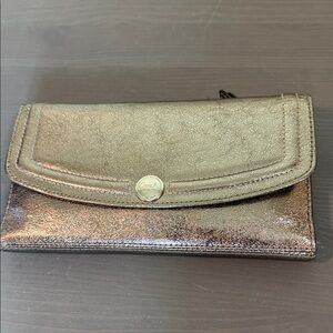 Coach Shimmering Metallic Wallet